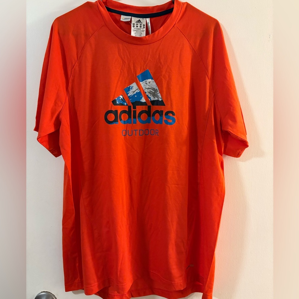 Adidas Outdoor Orange Short Sleeve Tee Size Large